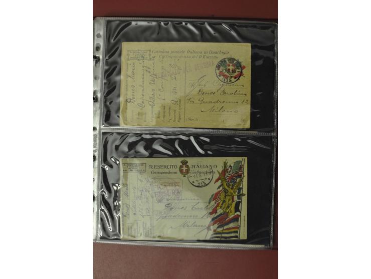 1913/65 (ca.), interessanter und reichhaltiger Posten Briefe, Karten, Ganzsachen und Vorderseiten, dabei Reco, Zensur, Luftpo