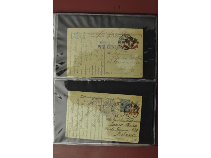 1913/65 (ca.), interessanter und reichhaltiger Posten Briefe, Karten, Ganzsachen und Vorderseiten, dabei Reco, Zensur, Luftpo