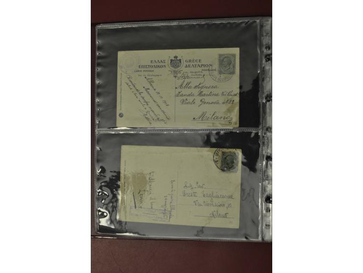 1913/65 (ca.), interessanter und reichhaltiger Posten Briefe, Karten, Ganzsachen und Vorderseiten, dabei Reco, Zensur, Luftpo