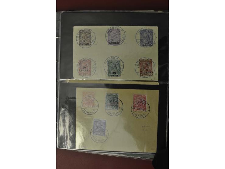 1913/65 (ca.), interessanter und reichhaltiger Posten Briefe, Karten, Ganzsachen und Vorderseiten, dabei Reco, Zensur, Luftpo