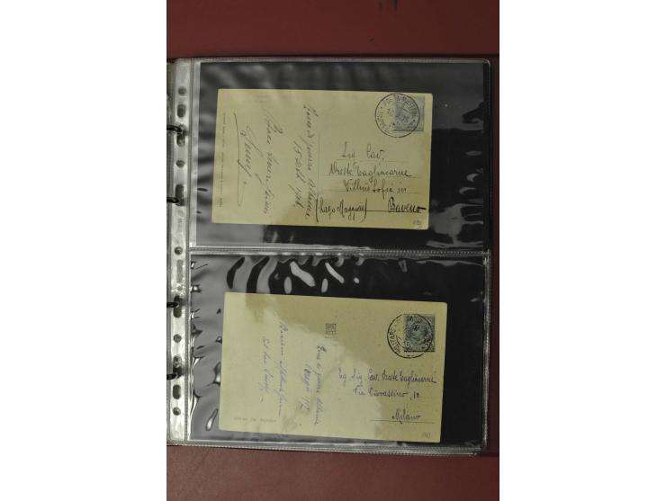 1913/65 (ca.), interessanter und reichhaltiger Posten Briefe, Karten, Ganzsachen und Vorderseiten, dabei Reco, Zensur, Luftpo