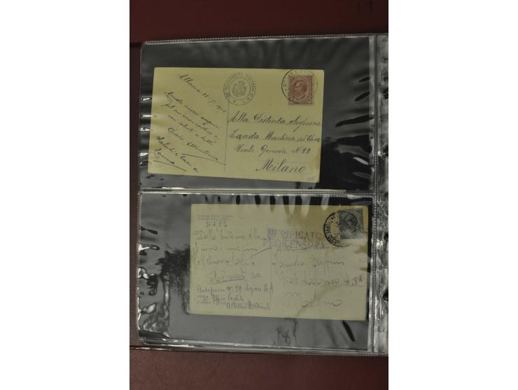 1913/65 (ca.), interessanter und reichhaltiger Posten Briefe, Karten, Ganzsachen und Vorderseiten, dabei Reco, Zensur, Luftpo