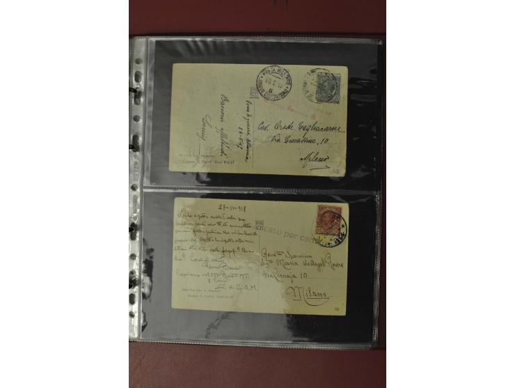 1913/65 (ca.), interessanter und reichhaltiger Posten Briefe, Karten, Ganzsachen und Vorderseiten, dabei Reco, Zensur, Luftpo