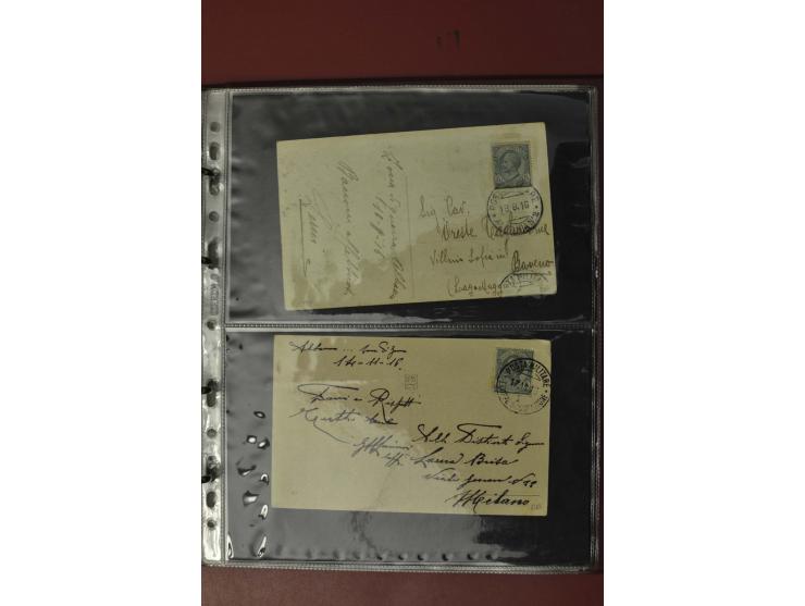 1913/65 (ca.), interessanter und reichhaltiger Posten Briefe, Karten, Ganzsachen und Vorderseiten, dabei Reco, Zensur, Luftpo