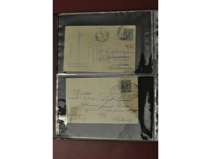 1913/65 (ca.), interessanter und reichhaltiger Posten Briefe, Karten, Ganzsachen und Vorderseiten, dabei Reco, Zensur, Luftpo