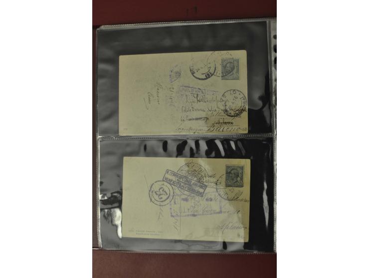 1913/65 (ca.), interessanter und reichhaltiger Posten Briefe, Karten, Ganzsachen und Vorderseiten, dabei Reco, Zensur, Luftpo
