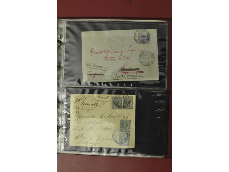 1913/65 (ca.), interessanter und reichhaltiger Posten Briefe, Karten, Ganzsachen und Vorderseiten, dabei Reco, Zensur, Luftpo
