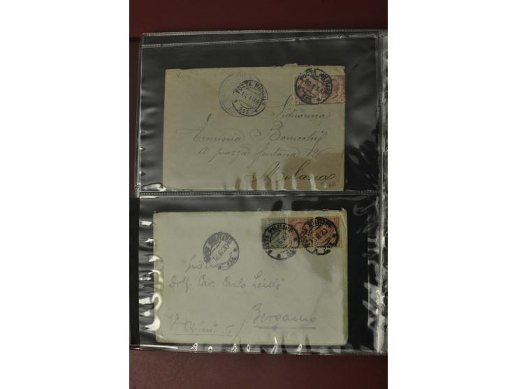 1913/65 (ca.), interessanter und reichhaltiger Posten Briefe, Karten, Ganzsachen und Vorderseiten, dabei Reco, Zensur, Luftpo