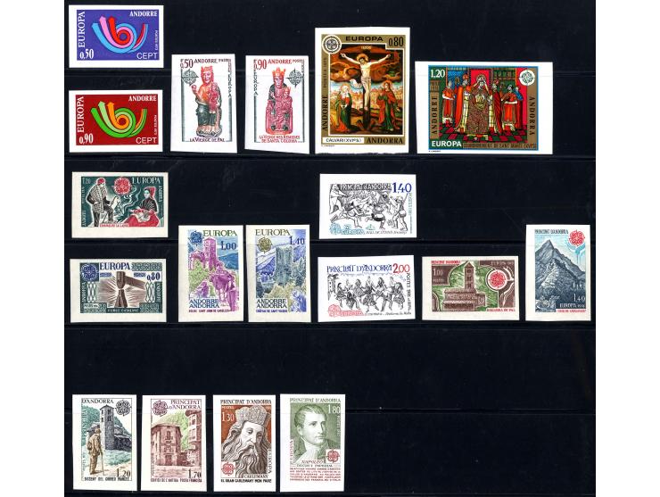 1973/81, Cept-Ausgaben ungezähnt kpl. mit 18 Werten, postfrisch, Pracht
