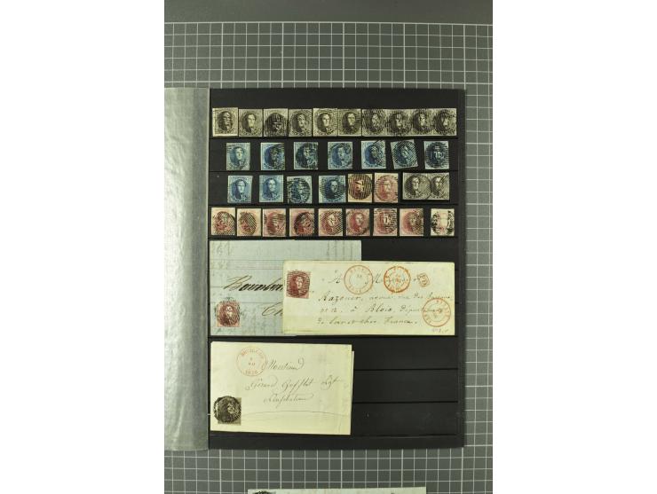 1849/1970, enorm inhaltsreiche Sammlung beginnend mit Mi.-Nr. 1 und 2 mit je über 60 Exemplaren inkl. Paaren und Briefen, des