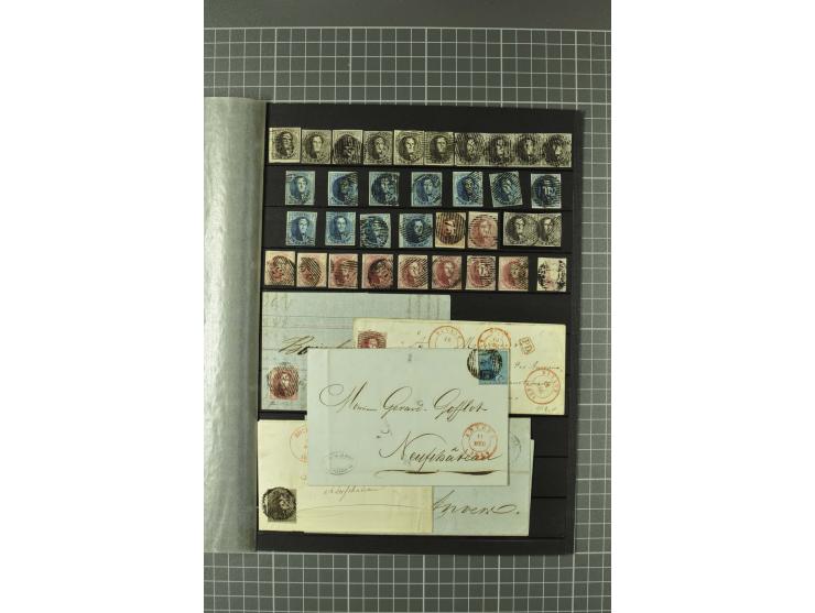 1849/1970, enorm inhaltsreiche Sammlung beginnend mit Mi.-Nr. 1 und 2 mit je über 60 Exemplaren inkl. Paaren und Briefen, des