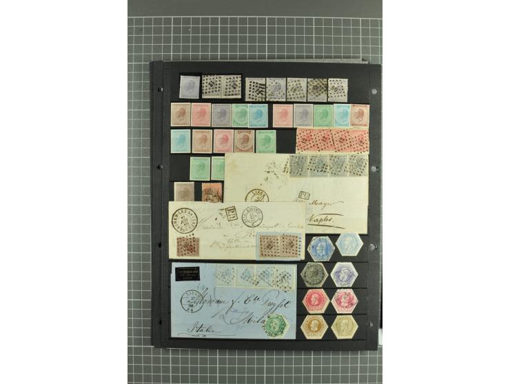 1849/1970, enorm inhaltsreiche Sammlung beginnend mit Mi.-Nr. 1 und 2 mit je über 60 Exemplaren inkl. Paaren und Briefen, des