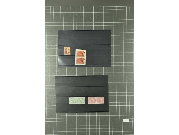 1849/1970, enorm inhaltsreiche Sammlung beginnend mit Mi.-Nr. 1 und 2 mit je über 60 Exemplaren inkl. Paaren und Briefen, des