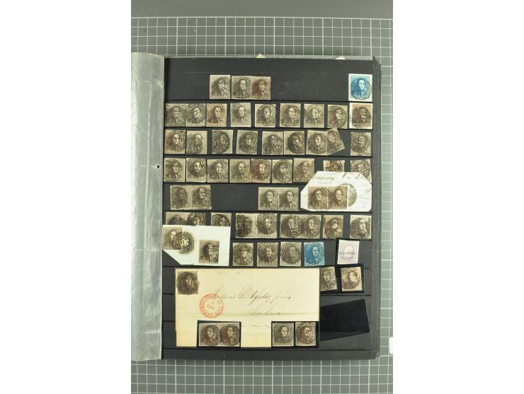 1849/1970, enorm inhaltsreiche Sammlung beginnend mit Mi.-Nr. 1 und 2 mit je über 60 Exemplaren inkl. Paaren und Briefen, des