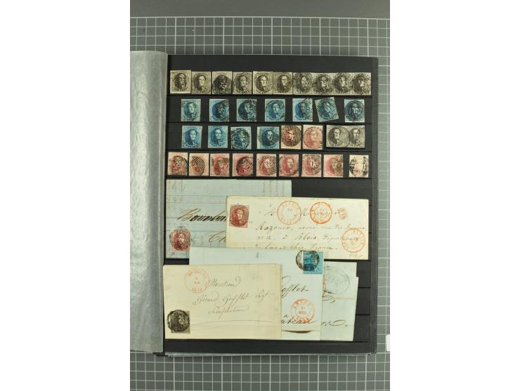 1849/1970, enorm inhaltsreiche Sammlung beginnend mit Mi.-Nr. 1 und 2 mit je über 60 Exemplaren inkl. Paaren und Briefen, des