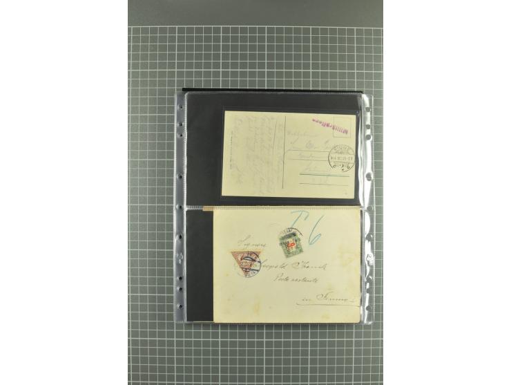 1919/24, Posten Briefe, Karten und Ganzsachen, teils philatelistisch aber auch Reco und Zensur, dazu etwas Vor- und Nachläufe