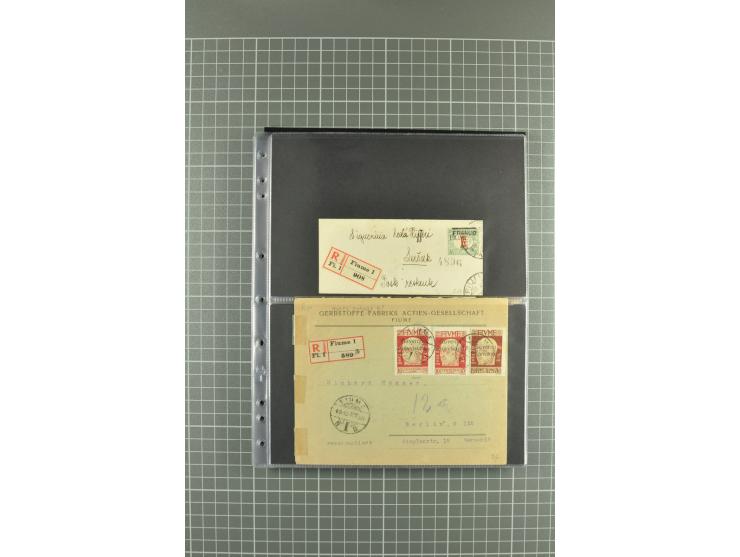 1919/24, Posten Briefe, Karten und Ganzsachen, teils philatelistisch aber auch Reco und Zensur, dazu etwas Vor- und Nachläufe