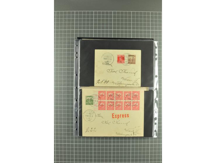 1919/24, Posten Briefe, Karten und Ganzsachen, teils philatelistisch aber auch Reco und Zensur, dazu etwas Vor- und Nachläufe