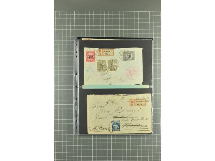 1919/24, Posten Briefe, Karten und Ganzsachen, teils philatelistisch aber auch Reco und Zensur, dazu etwas Vor- und Nachläufe