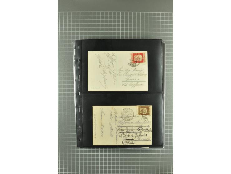 1919/24, Posten Briefe, Karten und Ganzsachen, teils philatelistisch aber auch Reco und Zensur, dazu etwas Vor- und Nachläufe