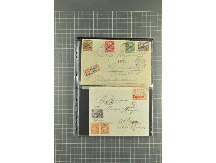 1919/24, Posten Briefe, Karten und Ganzsachen, teils philatelistisch aber auch Reco und Zensur, dazu etwas Vor- und Nachläufe