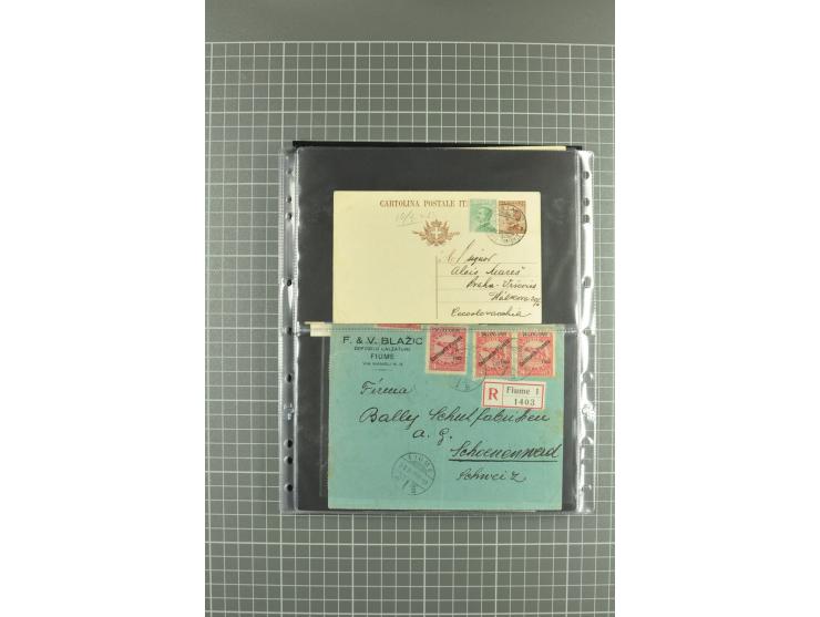 1919/24, Posten Briefe, Karten und Ganzsachen, teils philatelistisch aber auch Reco und Zensur, dazu etwas Vor- und Nachläufe
