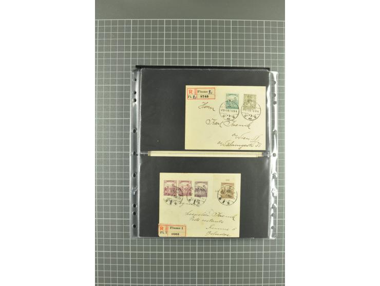 1919/24, Posten Briefe, Karten und Ganzsachen, teils philatelistisch aber auch Reco und Zensur, dazu etwas Vor- und Nachläufe