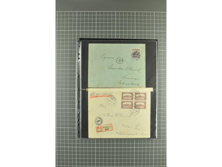 1919/24, Posten Briefe, Karten und Ganzsachen, teils philatelistisch aber auch Reco und Zensur, dazu etwas Vor- und Nachläufe