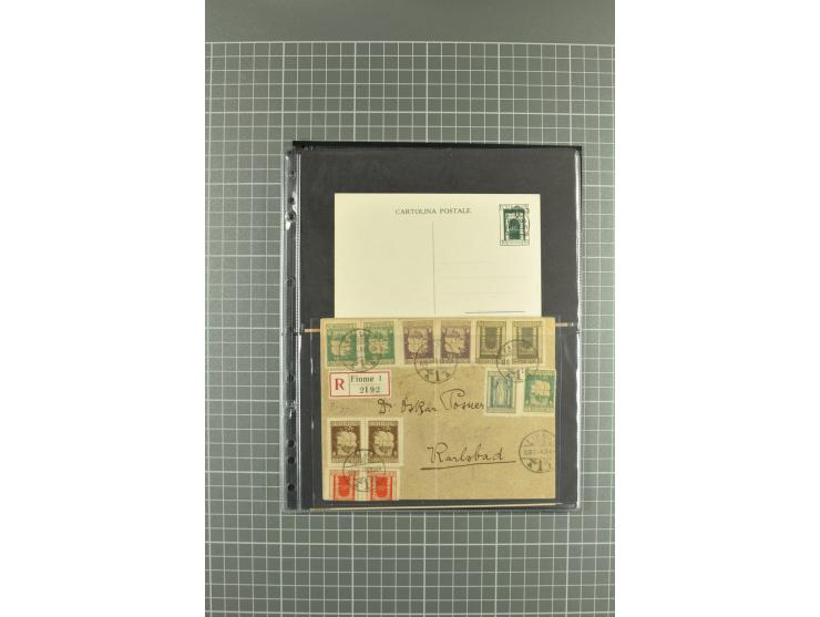 1919/24, Posten Briefe, Karten und Ganzsachen, teils philatelistisch aber auch Reco und Zensur, dazu etwas Vor- und Nachläufe