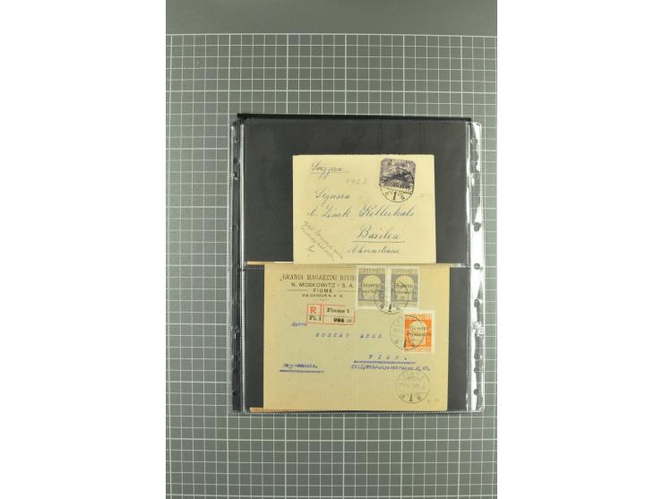 1919/24, Posten Briefe, Karten und Ganzsachen, teils philatelistisch aber auch Reco und Zensur, dazu etwas Vor- und Nachläufe