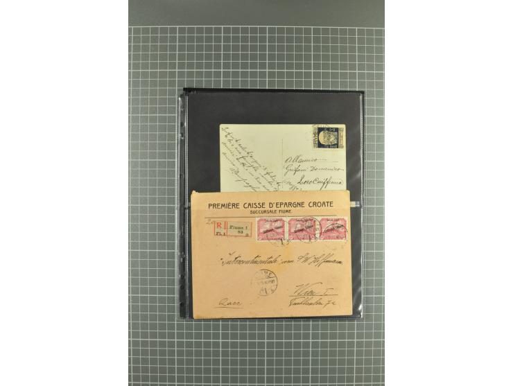 1919/24, Posten Briefe, Karten und Ganzsachen, teils philatelistisch aber auch Reco und Zensur, dazu etwas Vor- und Nachläufe