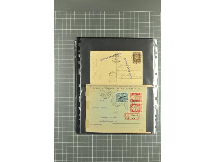 1919/24, Posten Briefe, Karten und Ganzsachen, teils philatelistisch aber auch Reco und Zensur, dazu etwas Vor- und Nachläufe