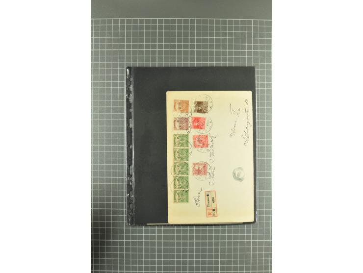 1919/24, Posten Briefe, Karten und Ganzsachen, teils philatelistisch aber auch Reco und Zensur, dazu etwas Vor- und Nachläufe