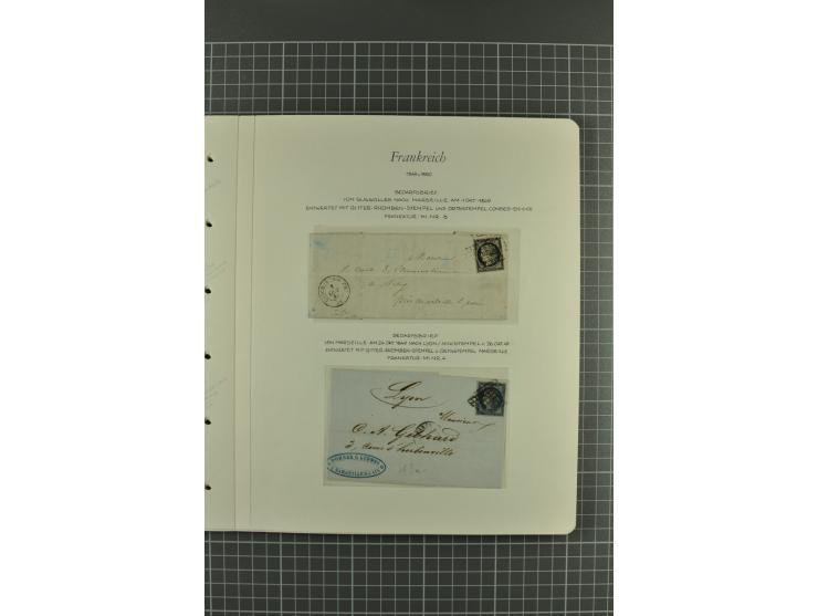 1849/1900, überwiegend gestempelte Sammlung mit u.a. Mi.-Nr. 7 (2), 32, Porto und 22 Briefen mit u.a. Mi.-Nr. 16 (4er-Block) 
