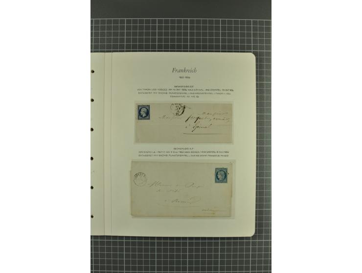 1849/1900, überwiegend gestempelte Sammlung mit u.a. Mi.-Nr. 7 (2), 32, Porto und 22 Briefen mit u.a. Mi.-Nr. 16 (4er-Block) 