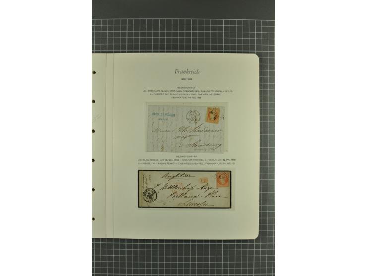 1849/1900, überwiegend gestempelte Sammlung mit u.a. Mi.-Nr. 7 (2), 32, Porto und 22 Briefen mit u.a. Mi.-Nr. 16 (4er-Block) 