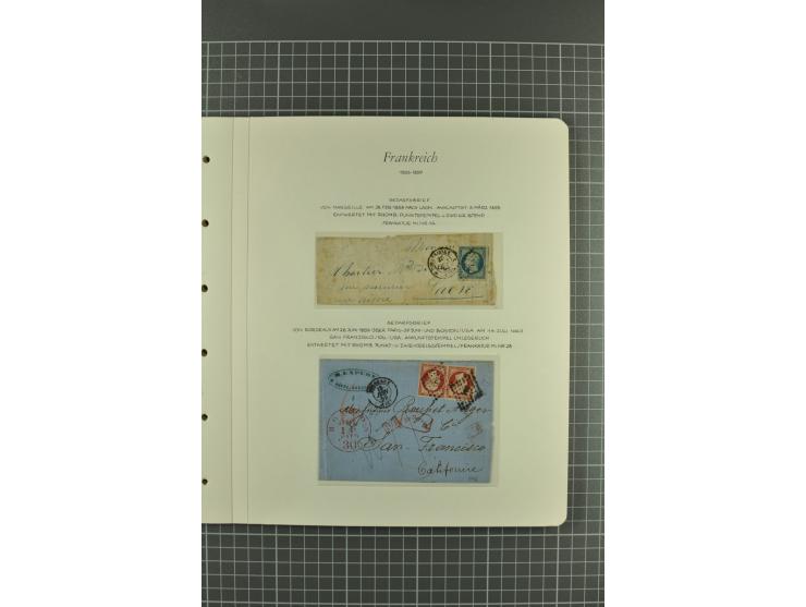 1849/1900, überwiegend gestempelte Sammlung mit u.a. Mi.-Nr. 7 (2), 32, Porto und 22 Briefen mit u.a. Mi.-Nr. 16 (4er-Block) 