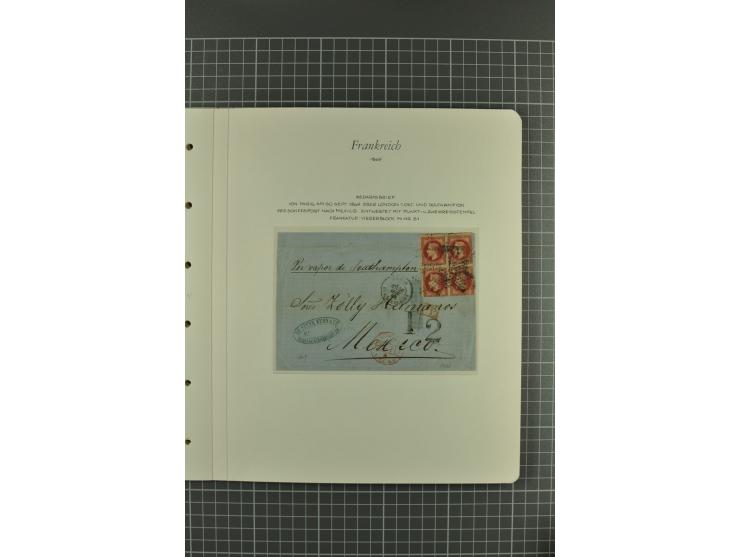 1849/1900, überwiegend gestempelte Sammlung mit u.a. Mi.-Nr. 7 (2), 32, Porto und 22 Briefen mit u.a. Mi.-Nr. 16 (4er-Block) 