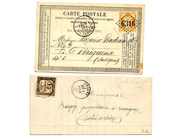 1851/88, 10 frankierte Briefe bzw. Karte sowie eine Vorderseite, dabei Privatzähnungen, 2 Briefe von Konstantinopel, dabei ei