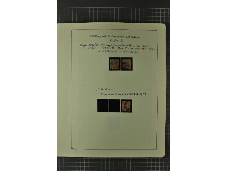 1840/1960, vorwiegend gestempelte Sammlung mit vielen guten Ausgaben, dabei Mi.-Nr. 1(3), 2 im Paar und als Dreierstreifen, M