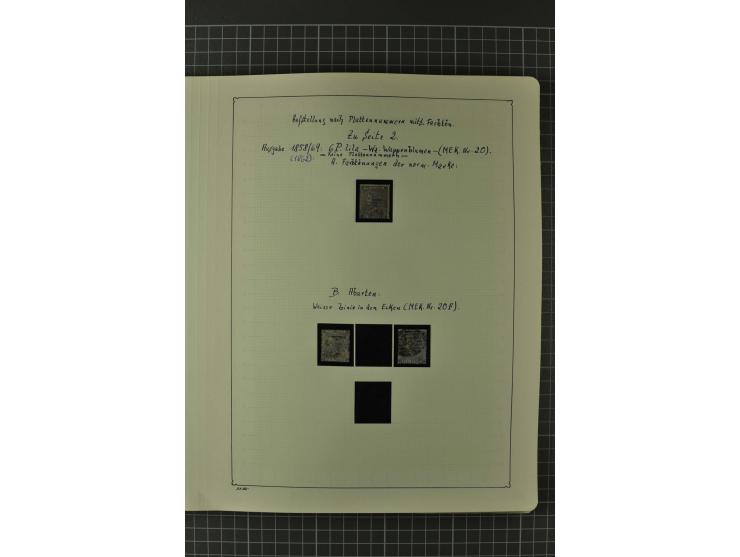 1840/1960, vorwiegend gestempelte Sammlung mit vielen guten Ausgaben, dabei Mi.-Nr. 1(3), 2 im Paar und als Dreierstreifen, M