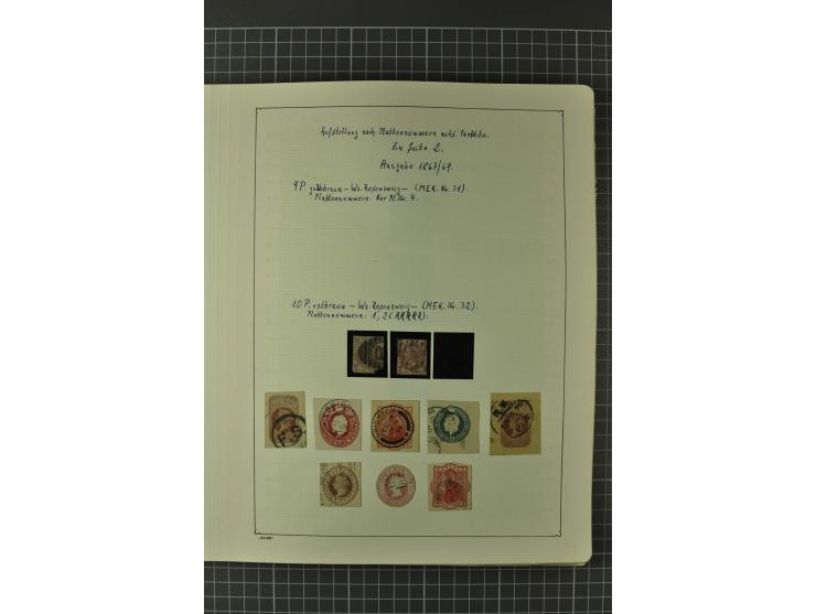 1840/1960, vorwiegend gestempelte Sammlung mit vielen guten Ausgaben, dabei Mi.-Nr. 1(3), 2 im Paar und als Dreierstreifen, M