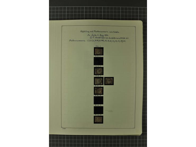1840/1960, vorwiegend gestempelte Sammlung mit vielen guten Ausgaben, dabei Mi.-Nr. 1(3), 2 im Paar und als Dreierstreifen, M