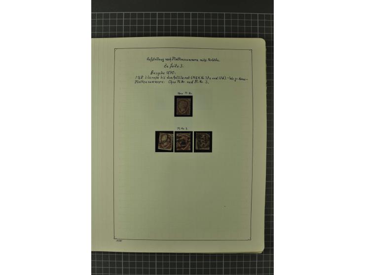 1840/1960, vorwiegend gestempelte Sammlung mit vielen guten Ausgaben, dabei Mi.-Nr. 1(3), 2 im Paar und als Dreierstreifen, M