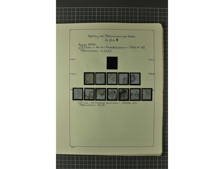 1840/1960, vorwiegend gestempelte Sammlung mit vielen guten Ausgaben, dabei Mi.-Nr. 1(3), 2 im Paar und als Dreierstreifen, M