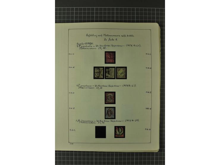 1840/1960, vorwiegend gestempelte Sammlung mit vielen guten Ausgaben, dabei Mi.-Nr. 1(3), 2 im Paar und als Dreierstreifen, M