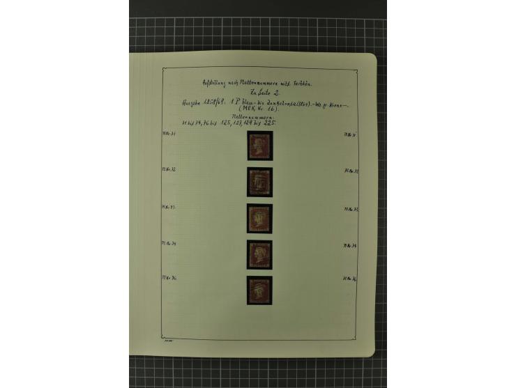 1840/1960, vorwiegend gestempelte Sammlung mit vielen guten Ausgaben, dabei Mi.-Nr. 1(3), 2 im Paar und als Dreierstreifen, M