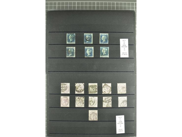 1860/1910, gestempelter Lagerbestand von knapp 8000 gestempelten Werten, dabei viele bessere, auch hohe Shillingwerte