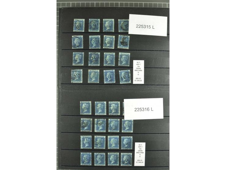 1860/1910, gestempelter Lagerbestand von knapp 8000 gestempelten Werten, dabei viele bessere, auch hohe Shillingwerte