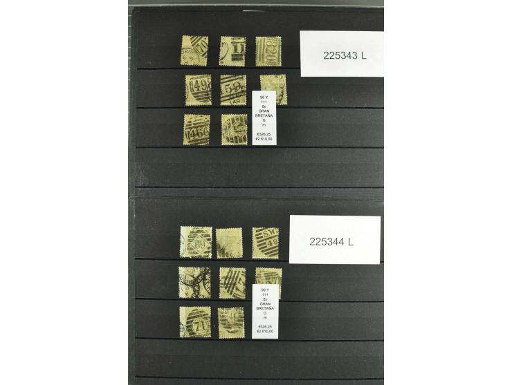 1860/1910, gestempelter Lagerbestand von knapp 8000 gestempelten Werten, dabei viele bessere, auch hohe Shillingwerte